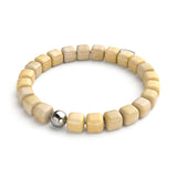 Quartz jaune | Argent | Bracelet Galet Pierres Précieuses